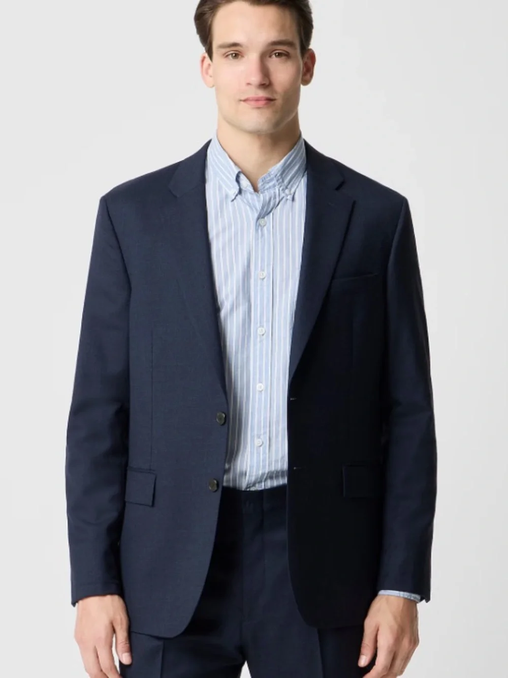 J crew heather navy Classic-fit Thompson worsted wool suit jacket